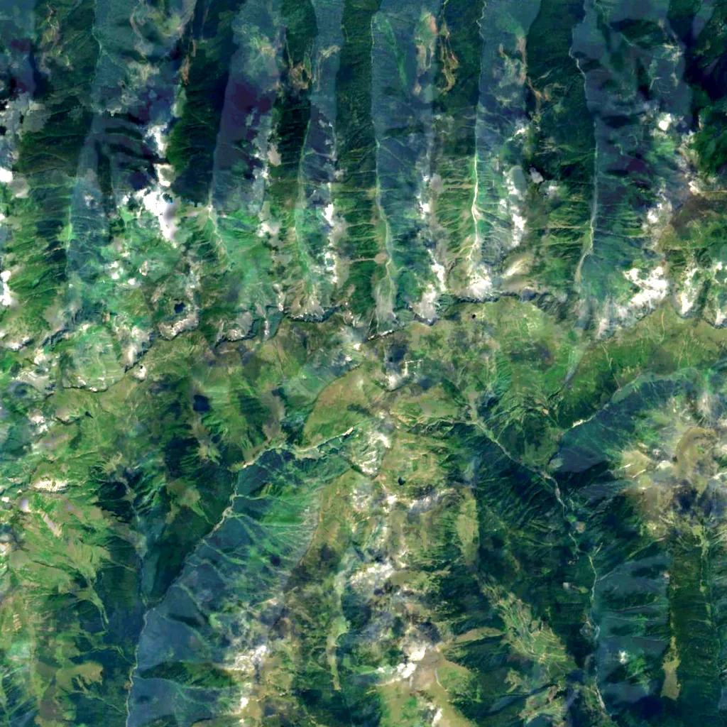 Moldoveanu Peak seen from above (Sentinel-2)