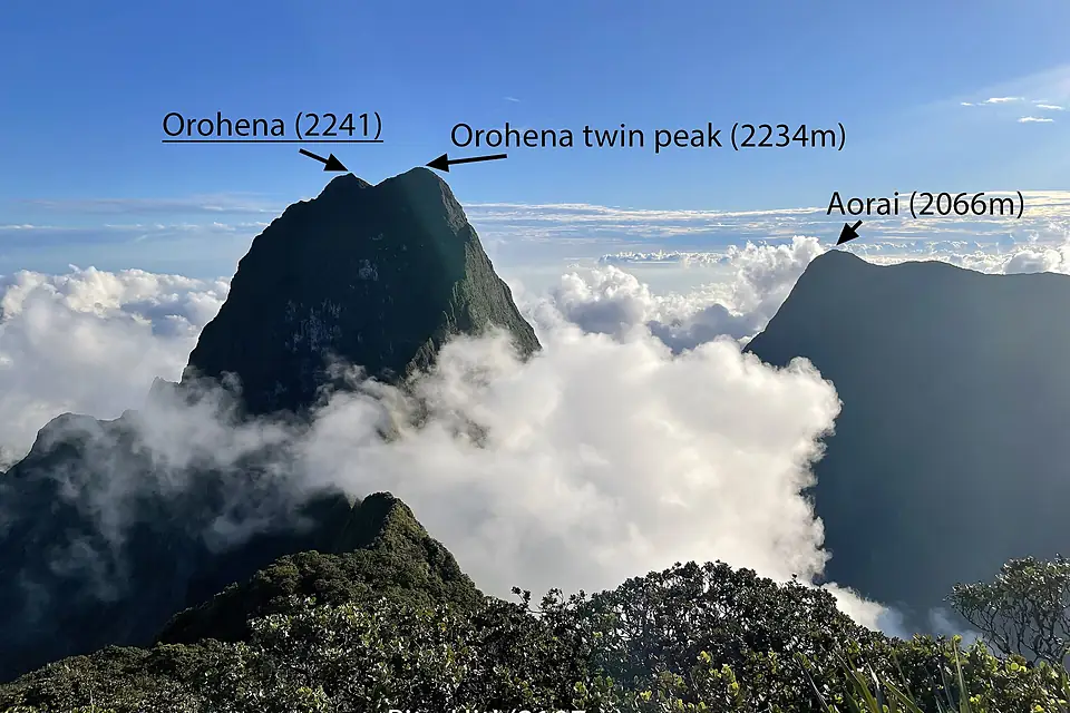 Orohena and Aorai from Pito Hiti