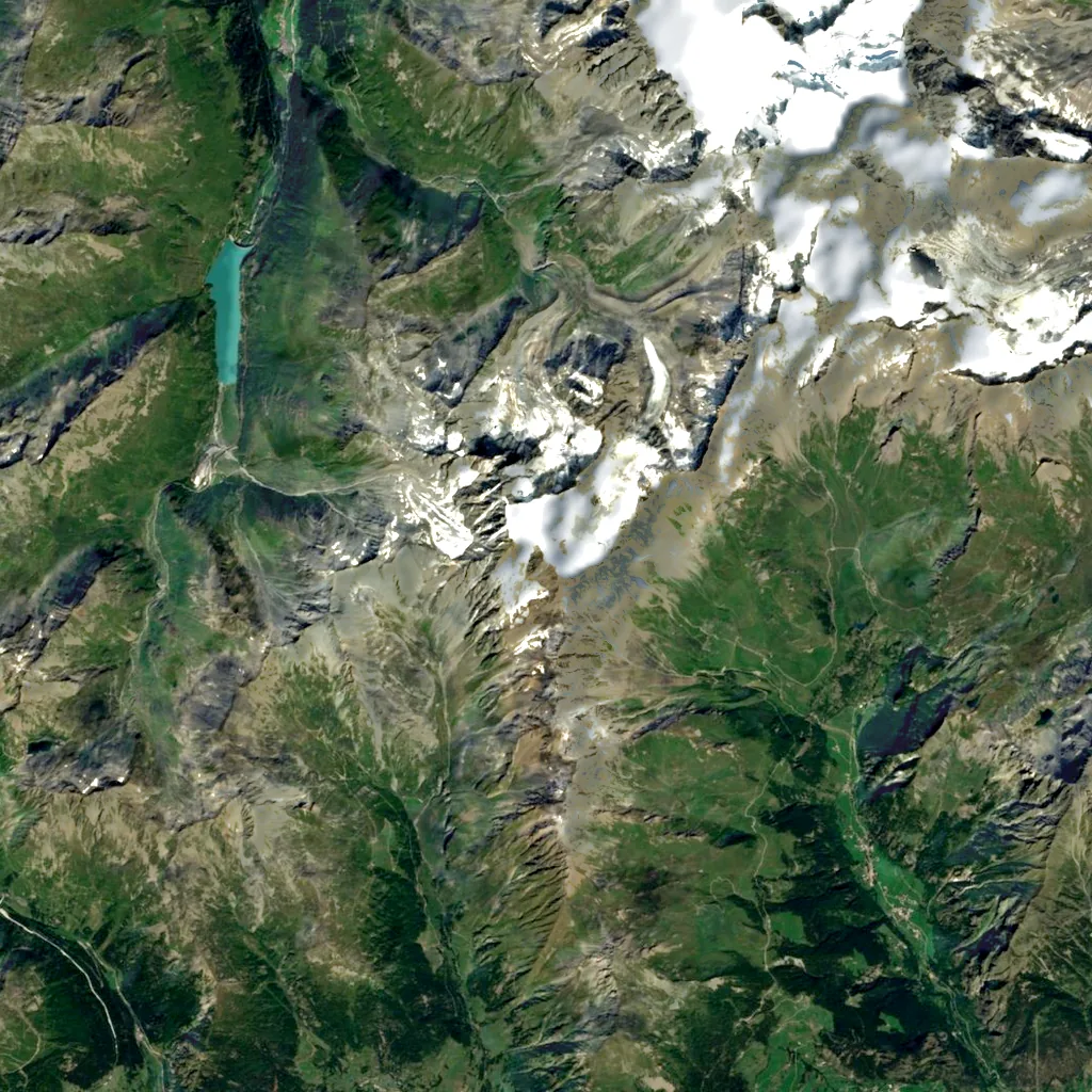 Mont Vélan seen from above (Sentinel-2)