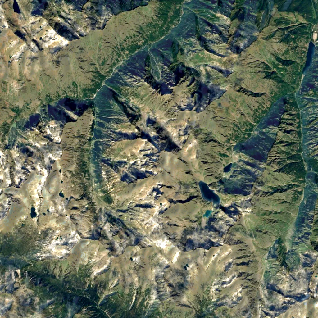 Monte Argentera seen from above (Sentinel-2)