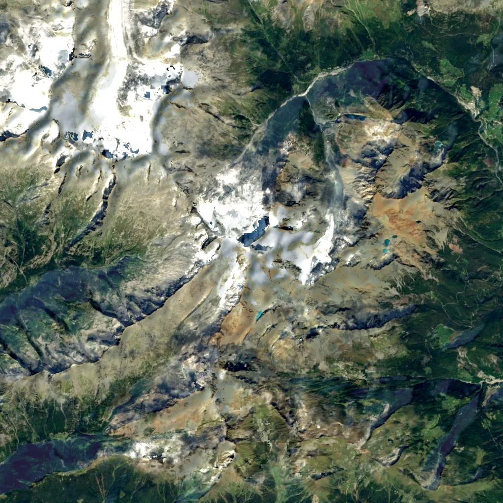 Monte Disgrazia seen from above (Sentinel-2)