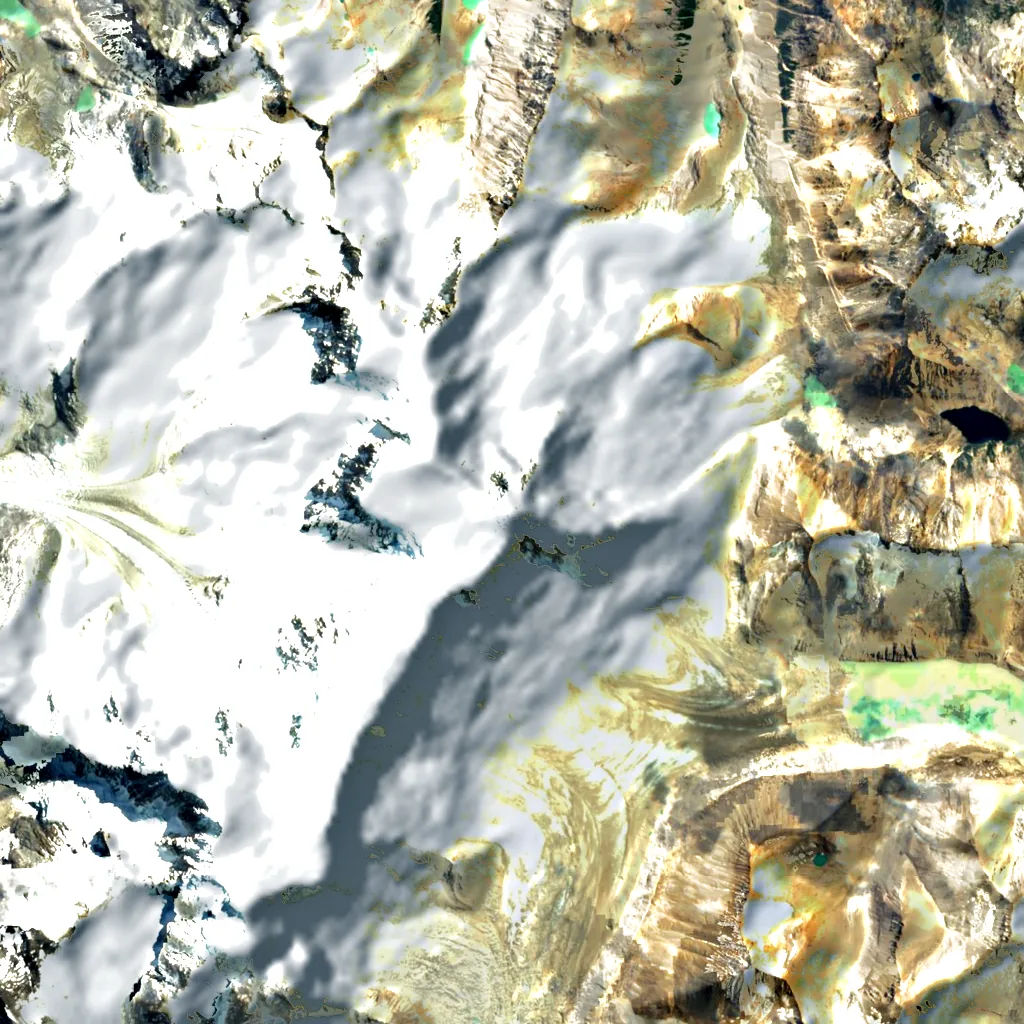 Monte San Lorenzo seen from above (Sentinel-2)