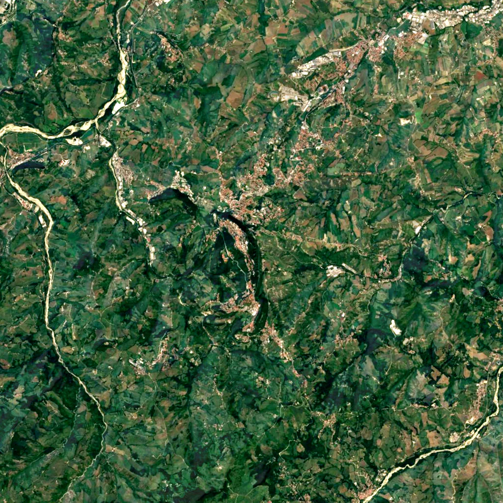 Monte Titano seen from above (Sentinel-2)