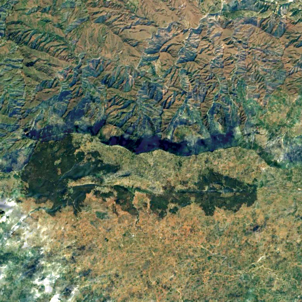 Morne Bois-Pin seen from above (Sentinel-2)