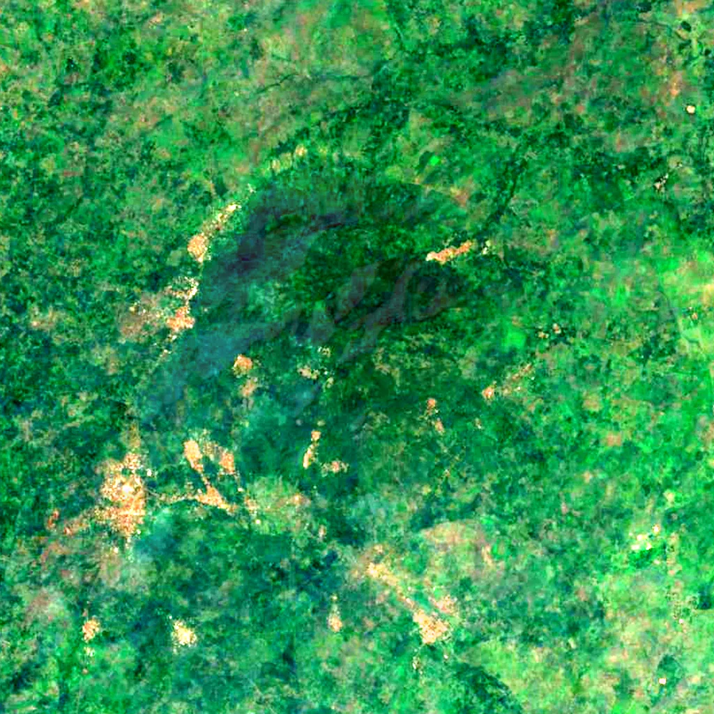 Mount Agou seen from above (Sentinel-2)