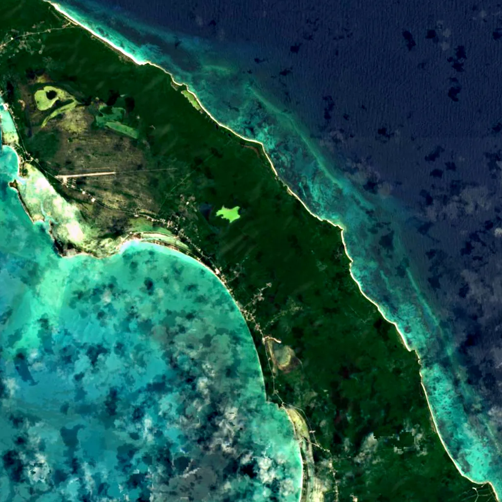 Mount Alvernia seen from above (Sentinel-2)