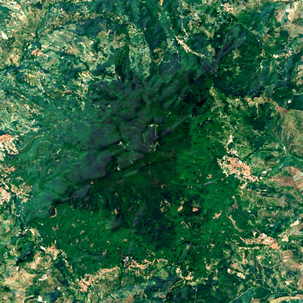 Mount Amiata seen from above (Sentinel-2)