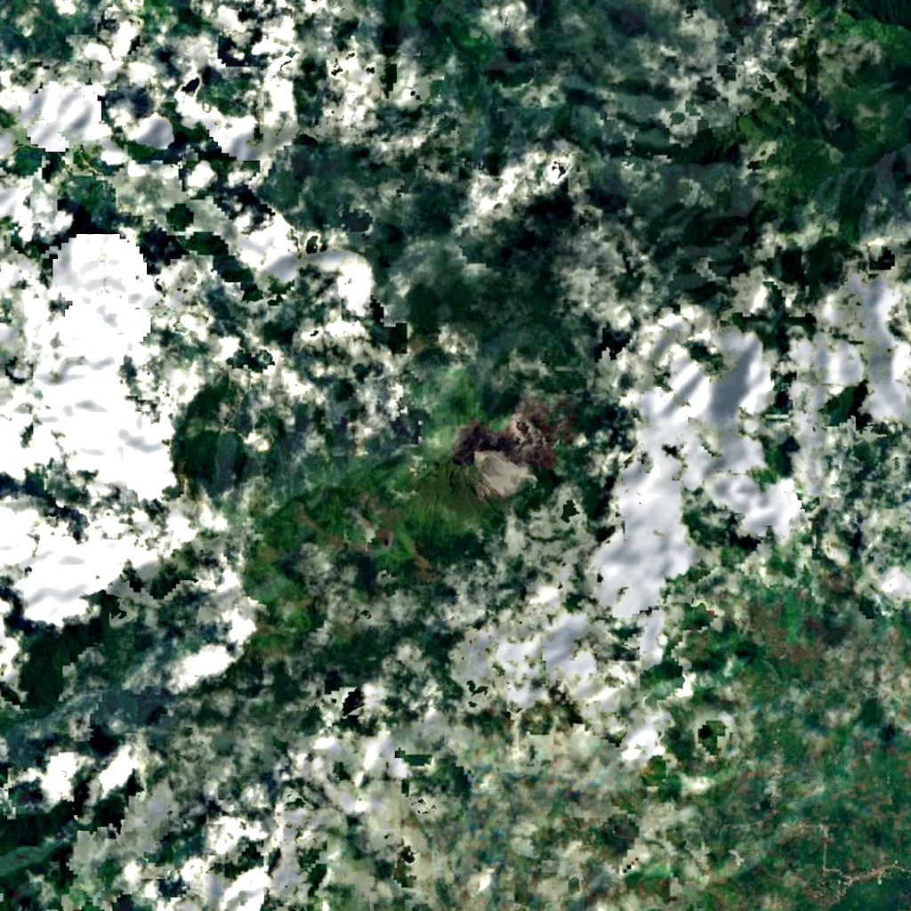 Mount Apo seen from above (Sentinel-2)