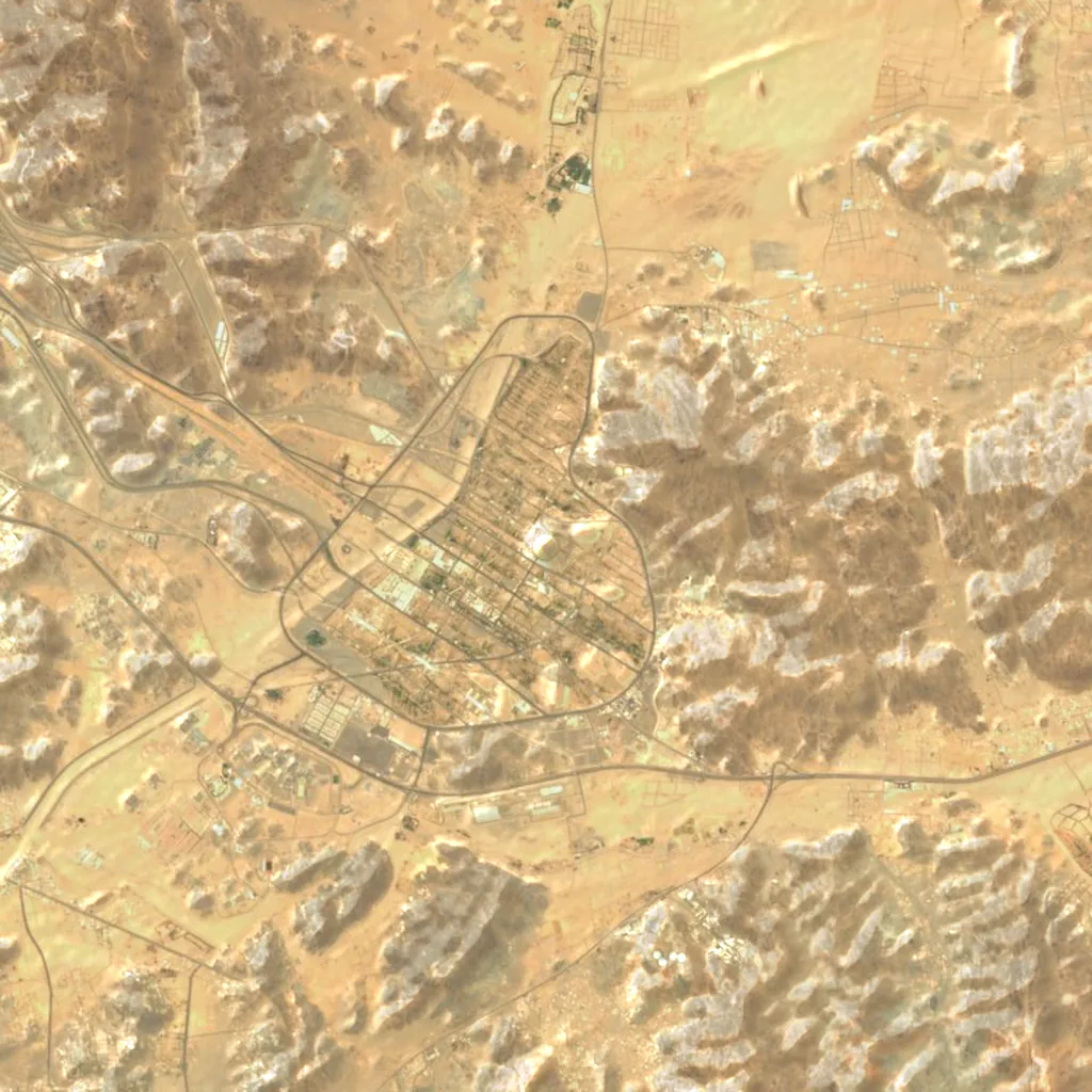 Mount Arafat seen from above (Sentinel-2)