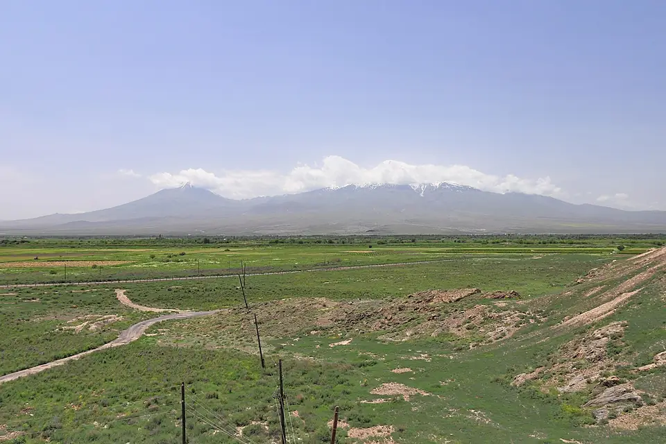 2014 Prowincja Ararat, Krajobraz widziany z klasztoru Chor Wirap (04)