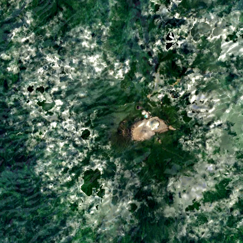 Mount Balbi seen from above (Sentinel-2)