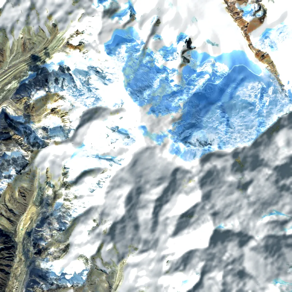 Mount Blackburn seen from above (Sentinel-2)