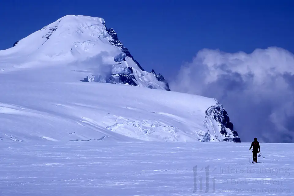 Mt. Columbia from bivy by Kings Trench, in foreground