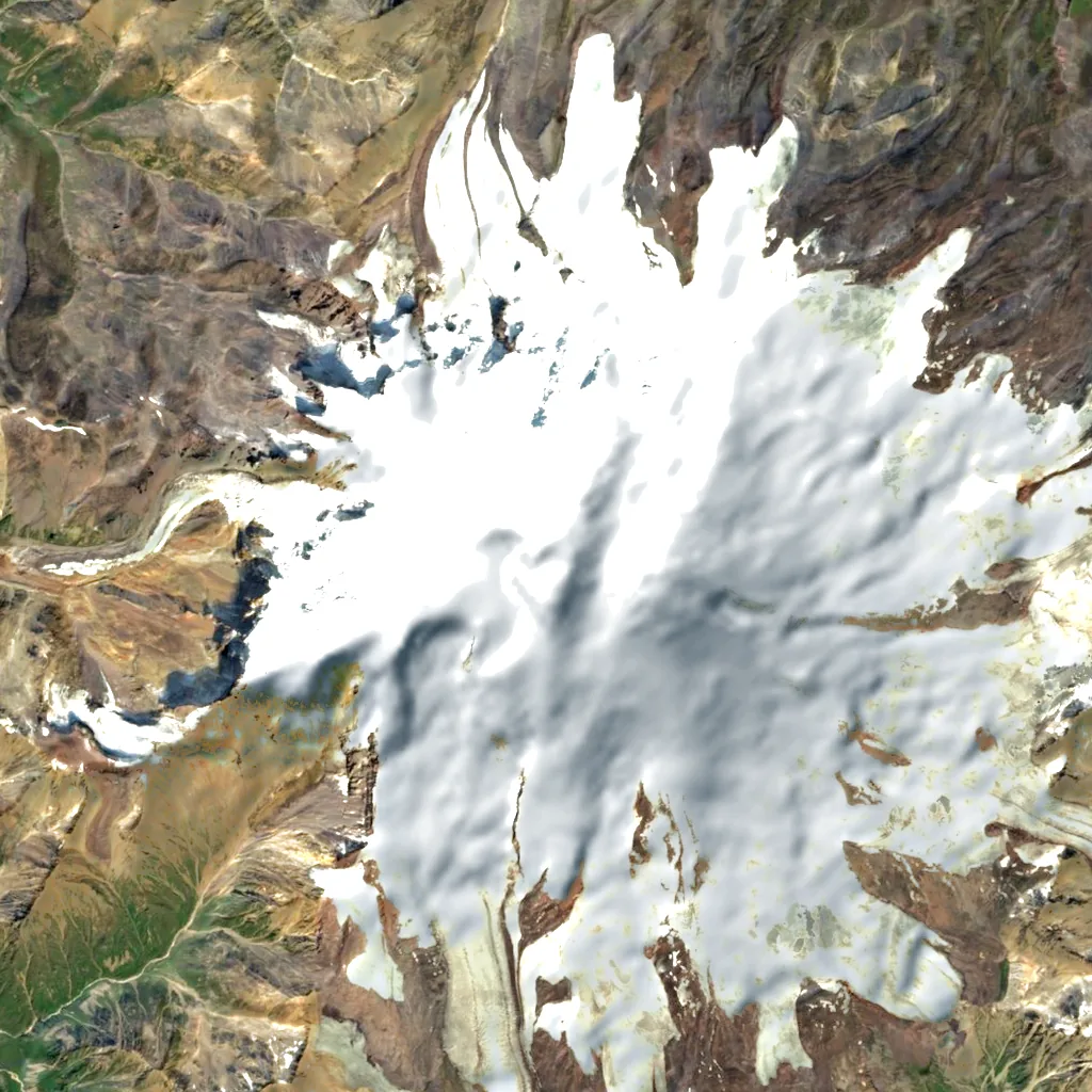 Mount Elbrus seen from above (Sentinel-2)