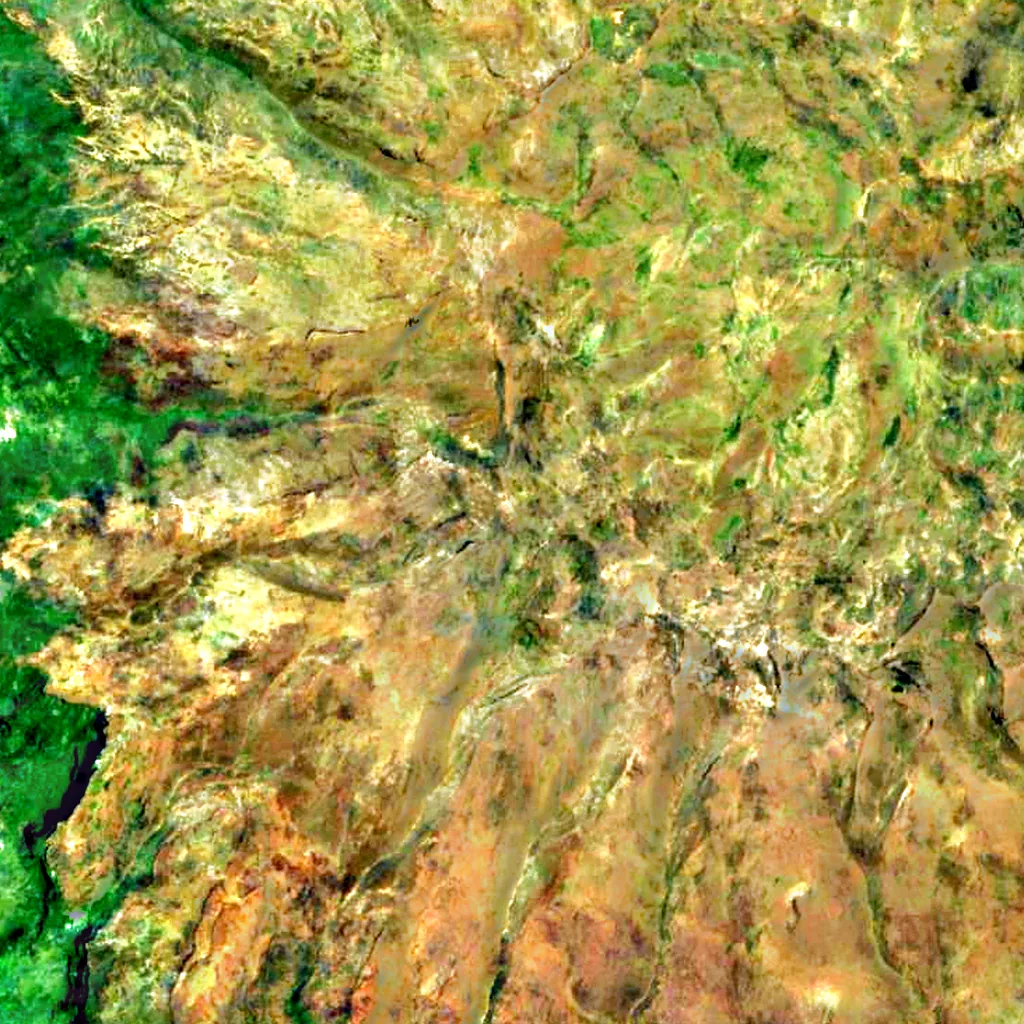 Mount Elgon seen from above (Sentinel-2)
