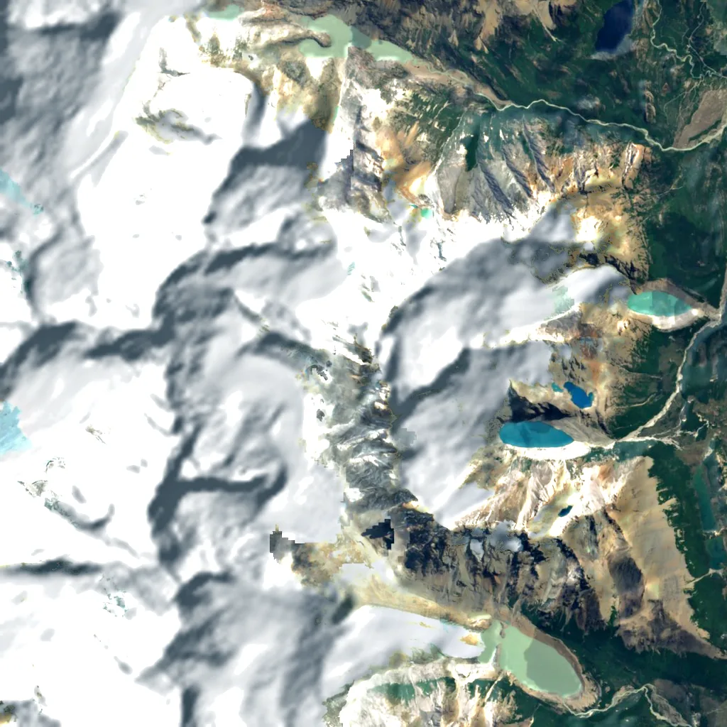 Mount Fitz Roy seen from above (Sentinel-2)