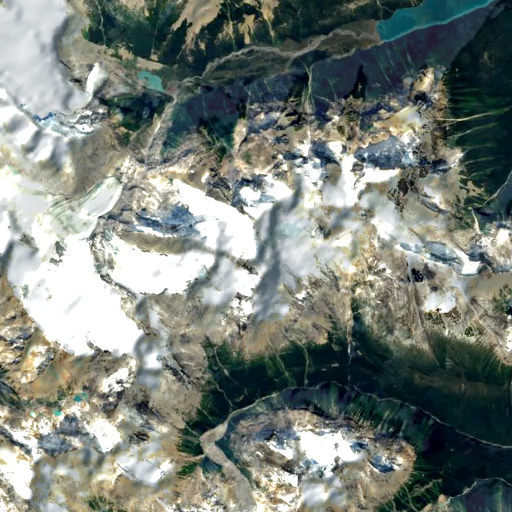 Mount Forbes seen from above (Sentinel-2)
