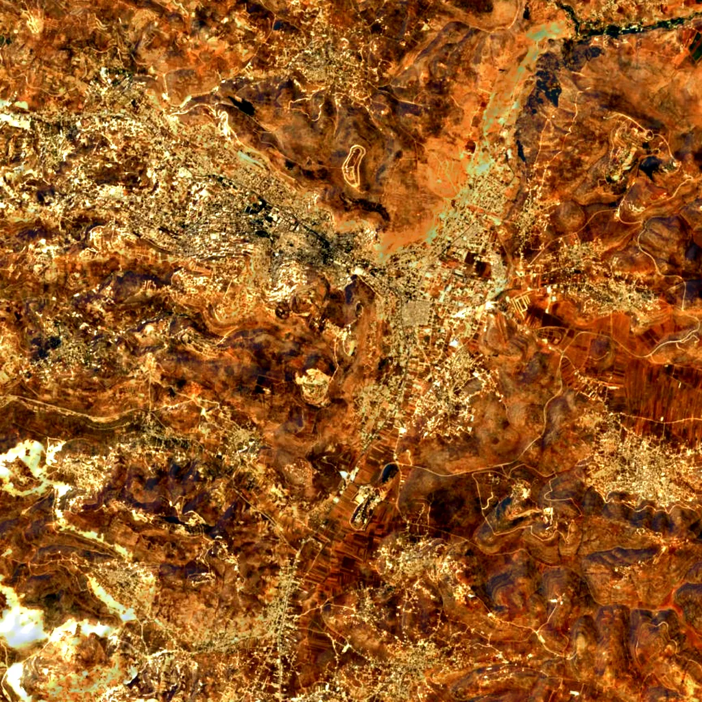 Mount Gerizim seen from above (Sentinel-2)