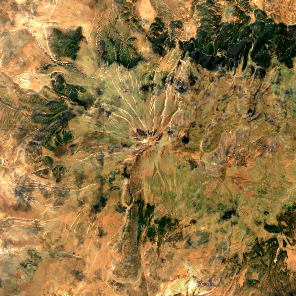 Mount Hasan seen from above (Sentinel-2)