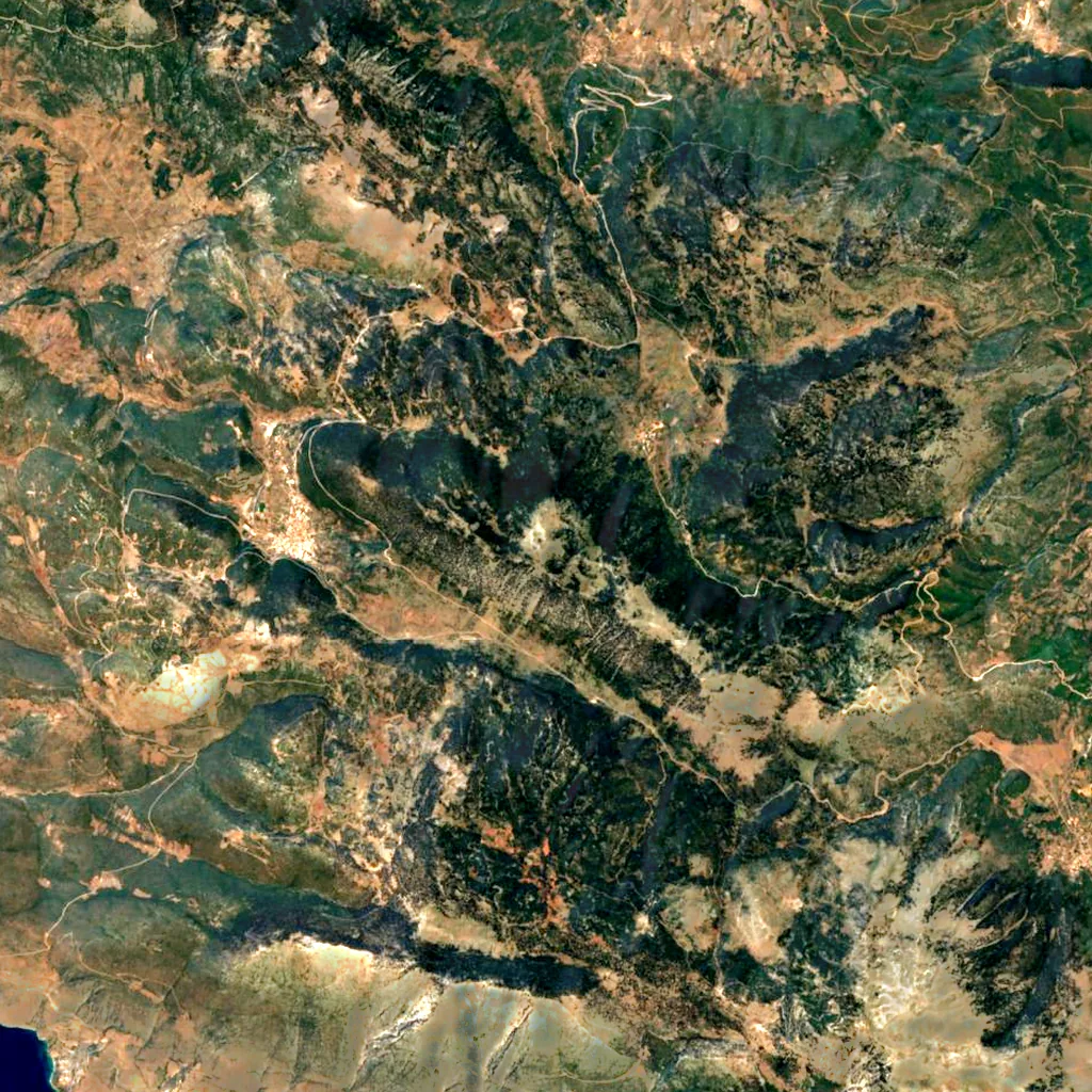 Mount Helicon seen from above (Sentinel-2)