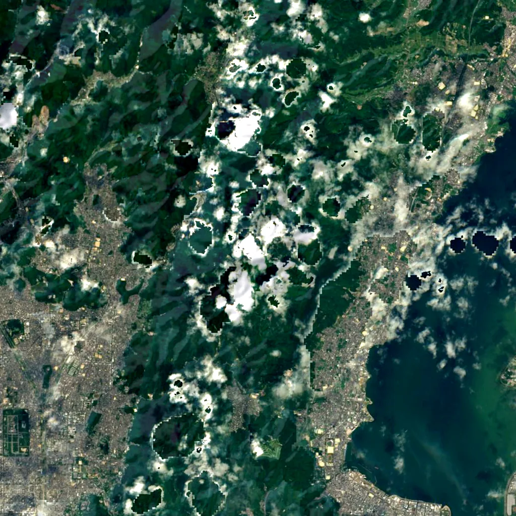 Mount Hiei seen from above (Sentinel-2)