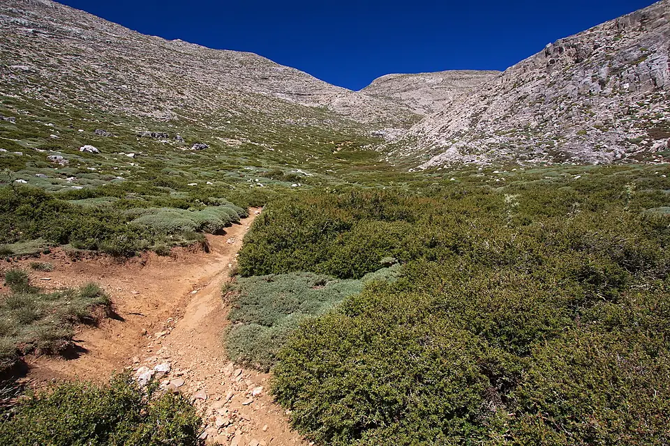 Hiking track to Psiloritis,the highest mountain in Crete in Greece,Europe 02