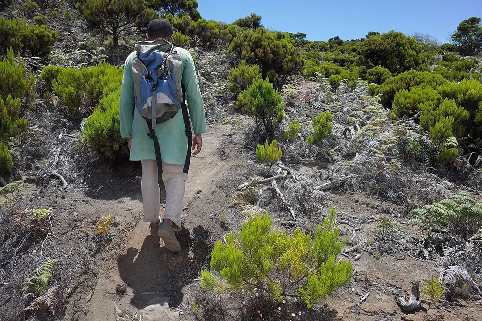 Hiking to Karthala crater