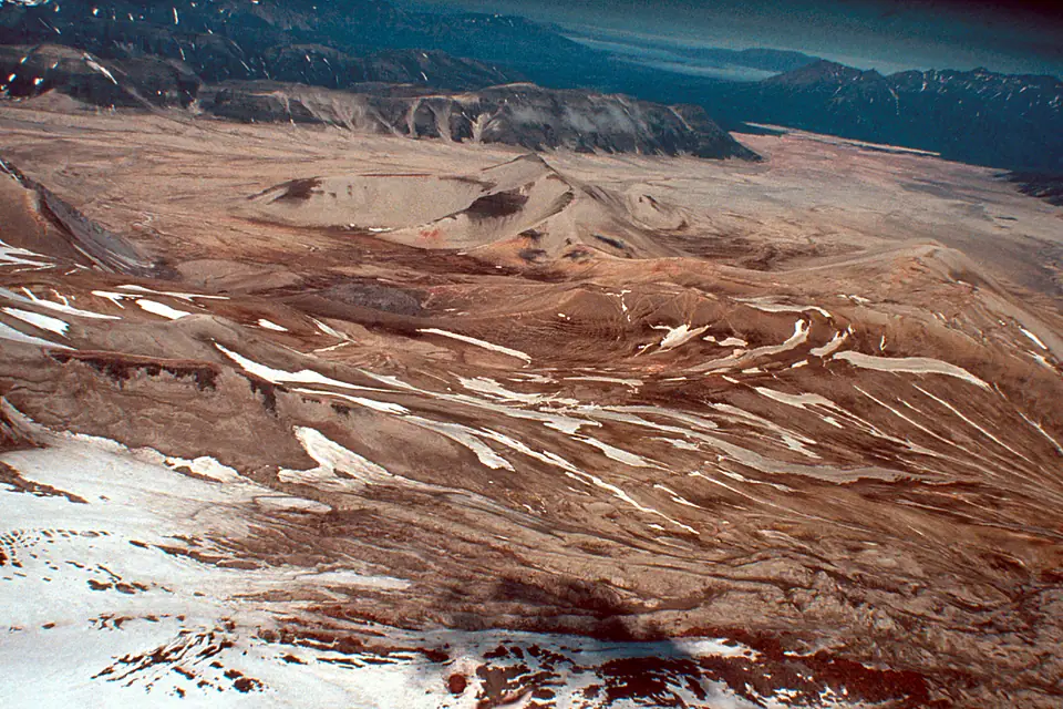 Novarupta lava dome viewed from Mount Katmai