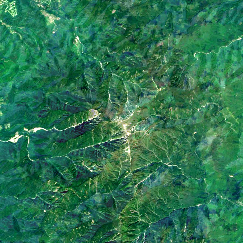Mount Kisokoma seen from above (Sentinel-2)