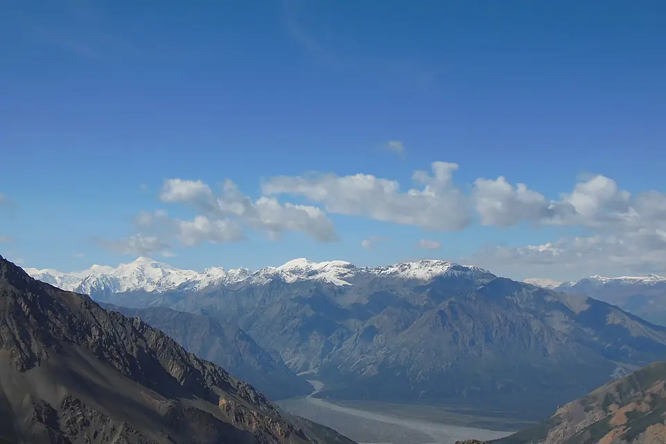 View west across Donjek valley, Kluane NP