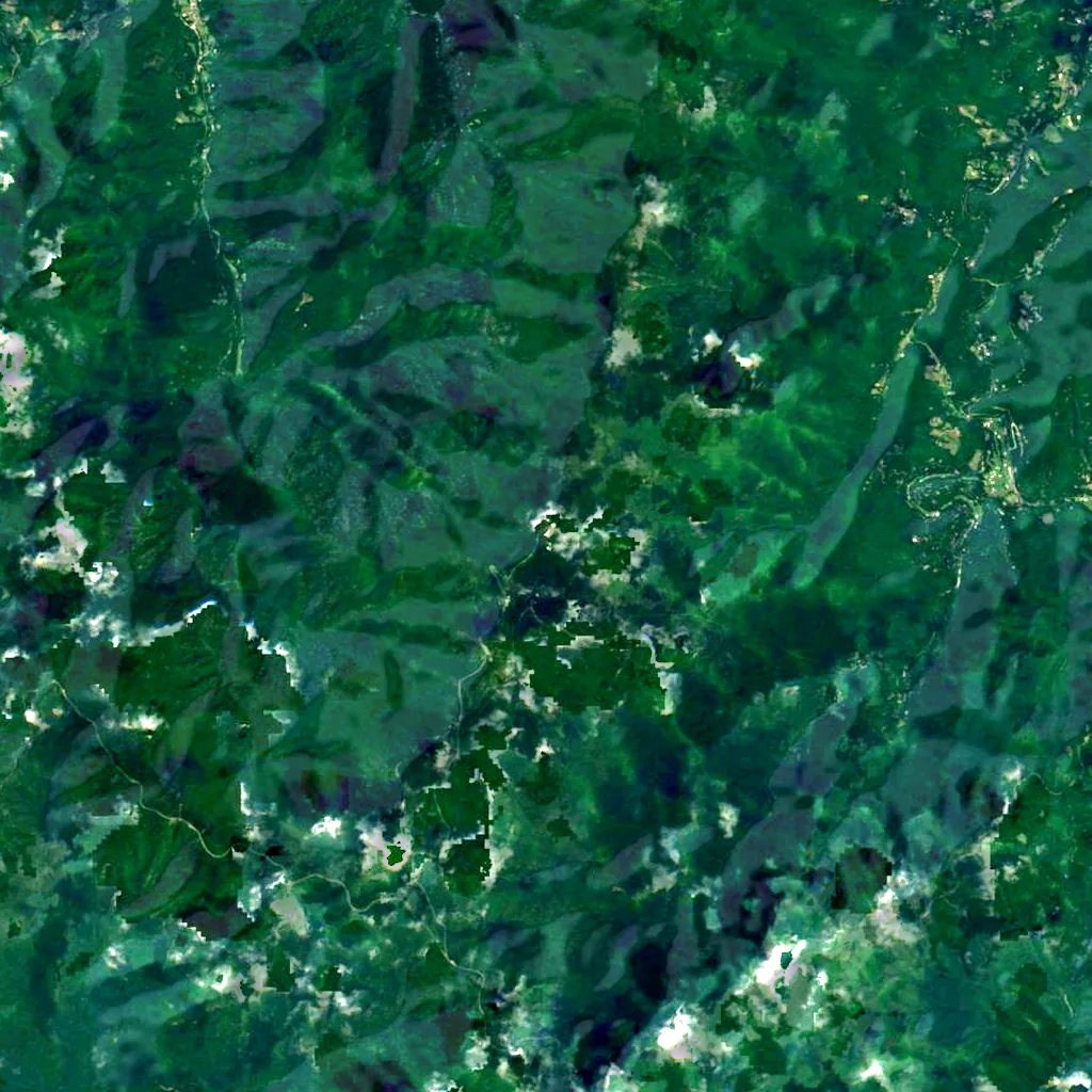Mount Mitchell seen from above (Sentinel-2)