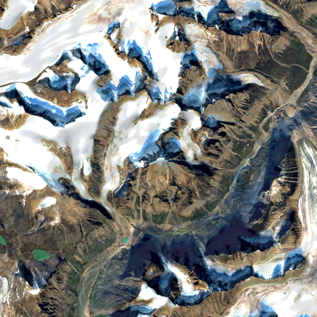 Mount Odin seen from above (Sentinel-2)
