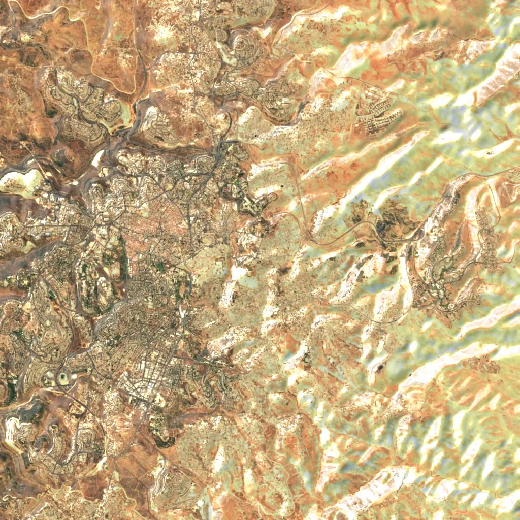 Mount of Olives seen from above (Sentinel-2)