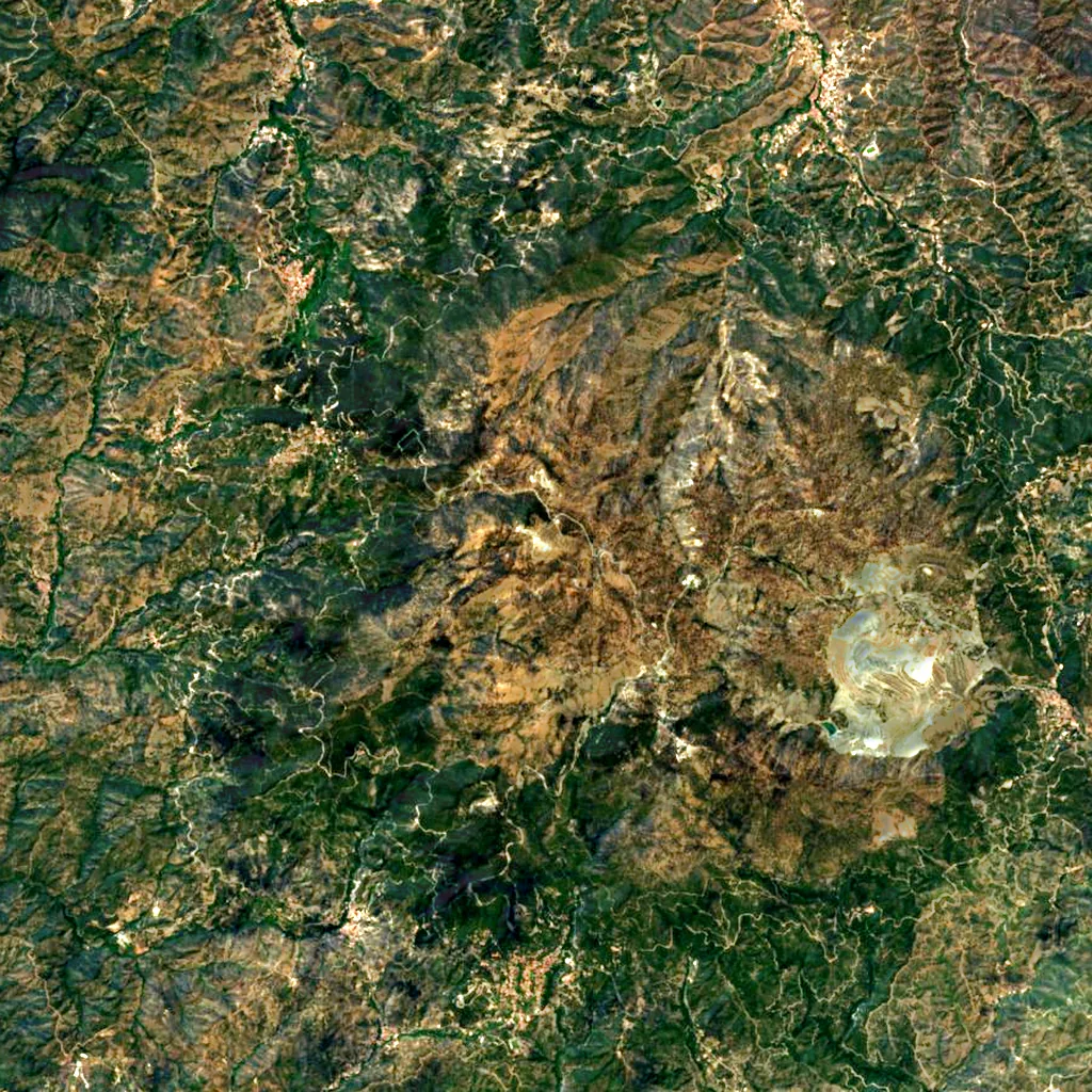 Mount Olympus seen from above (Sentinel-2)