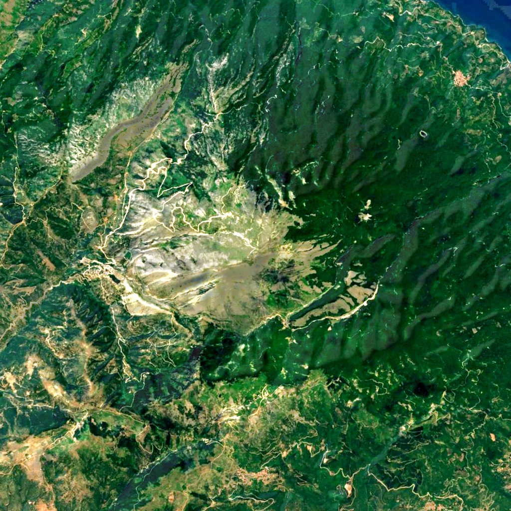 Mount Ossa seen from above (Sentinel-2)