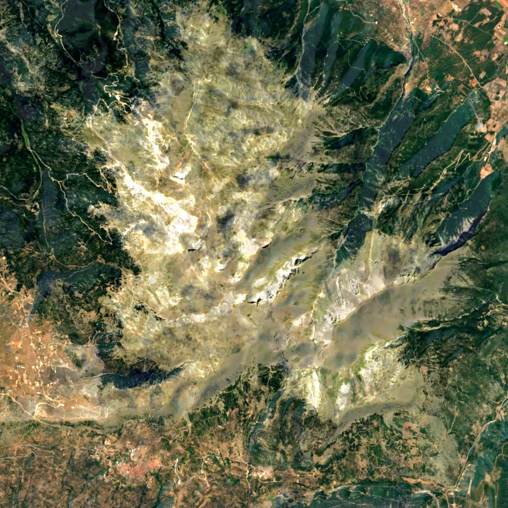 Mount Parnassus seen from above (Sentinel-2)