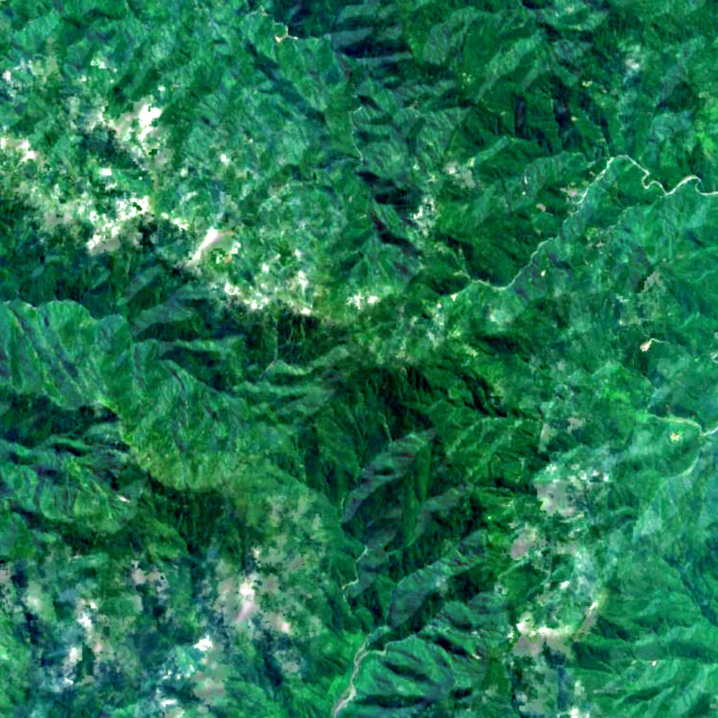 Mount Popomanaseu seen from above (Sentinel-2)