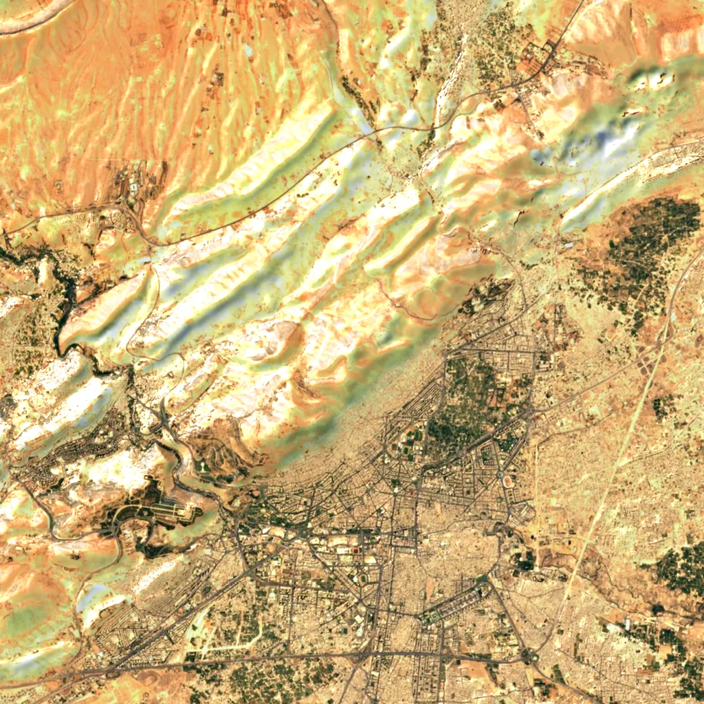 Mount Qasioun seen from above (Sentinel-2)