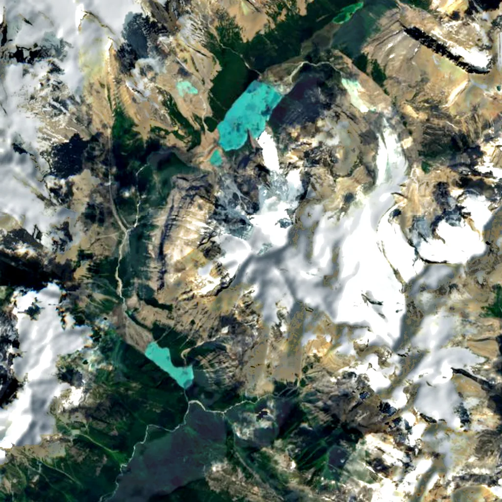Mount Robson seen from above (Sentinel-2)