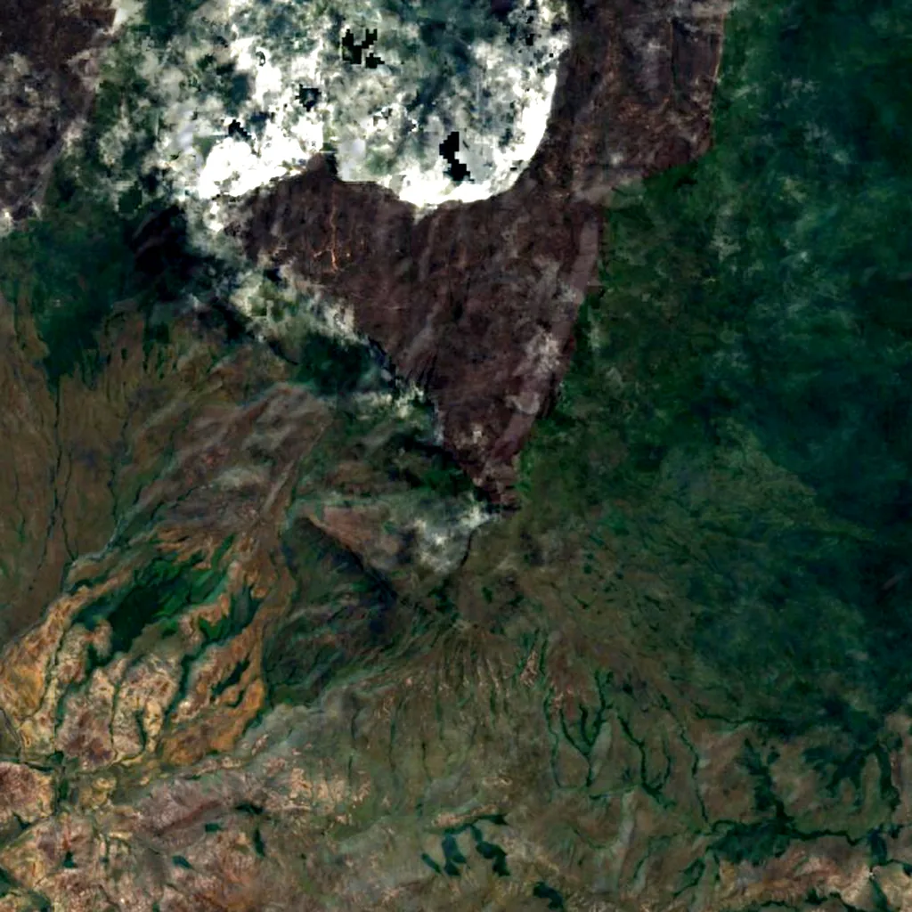 Mount Roraima seen from above (Sentinel-2)