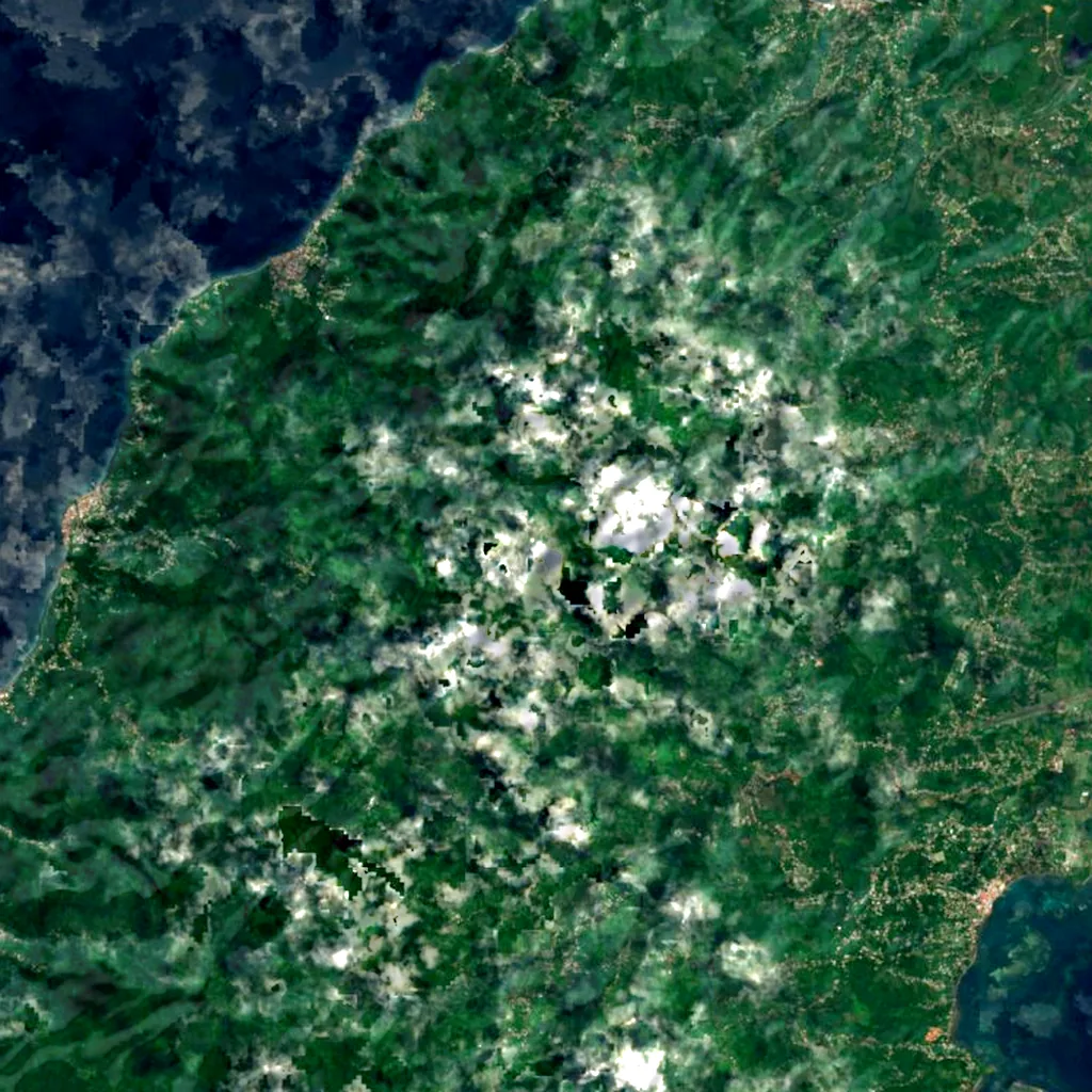 Mount Saint Catherine seen from above (Sentinel-2)