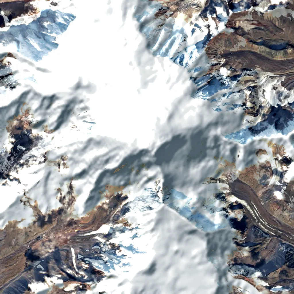 Mount Sanford seen from above (Sentinel-2)