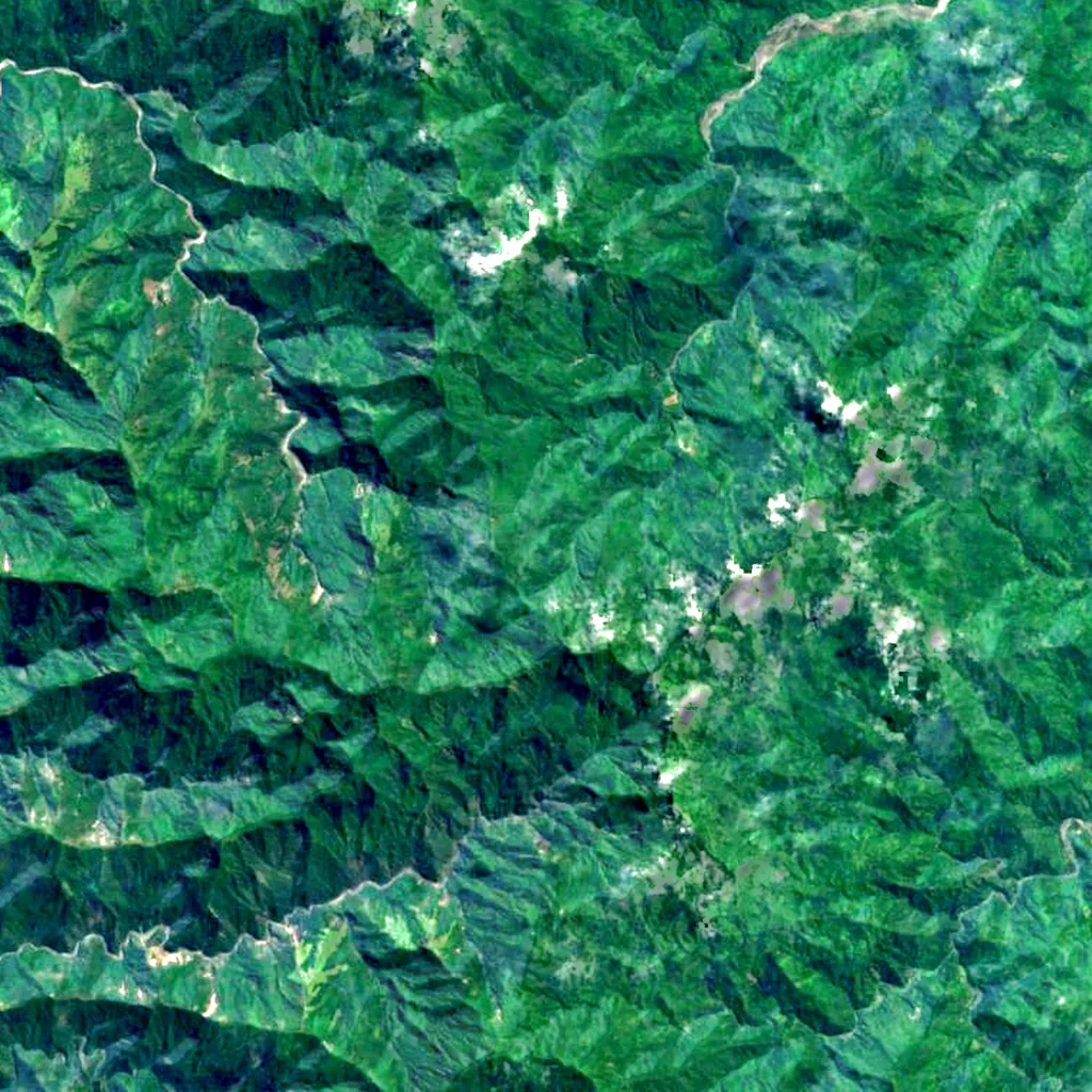 Mount Tabwemasana seen from above (Sentinel-2)