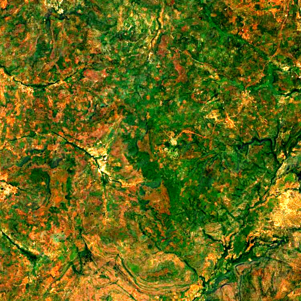 Mount Tenakourou seen from above (Sentinel-2)