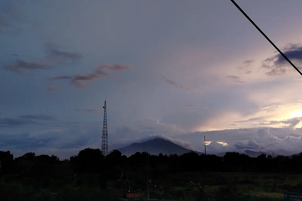 Mt Karang at twilight