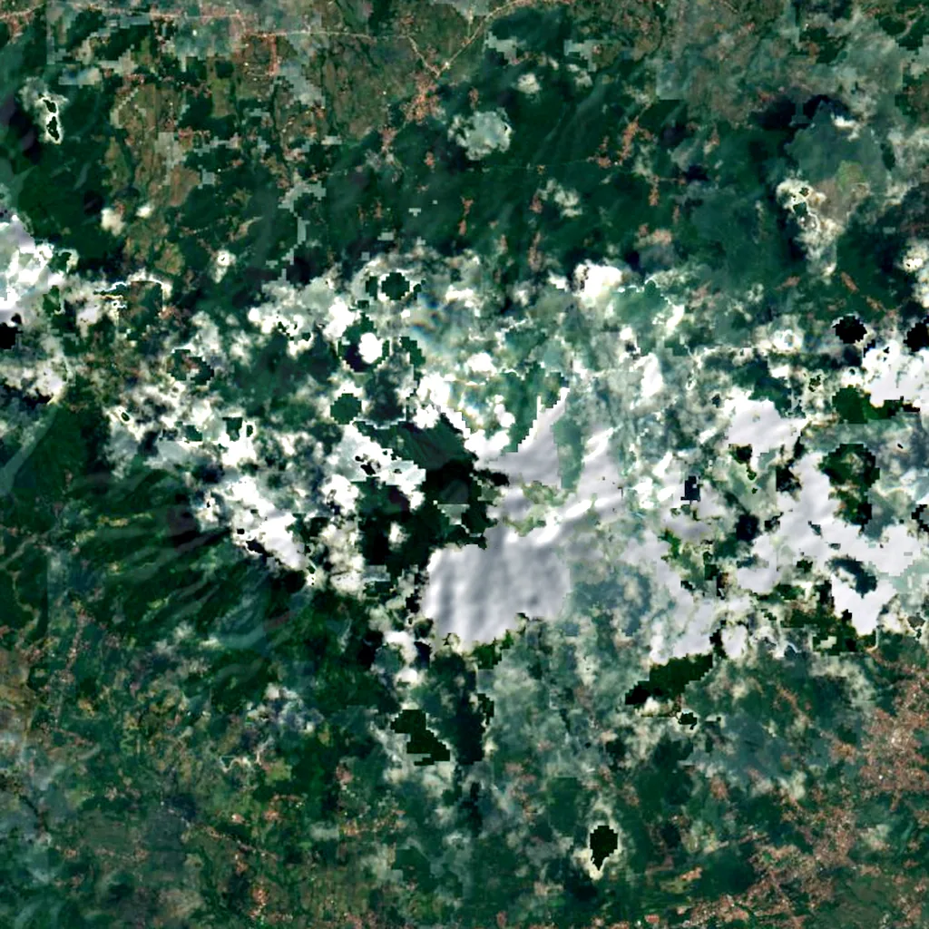 Mountain Karang seen from above (Sentinel-2)