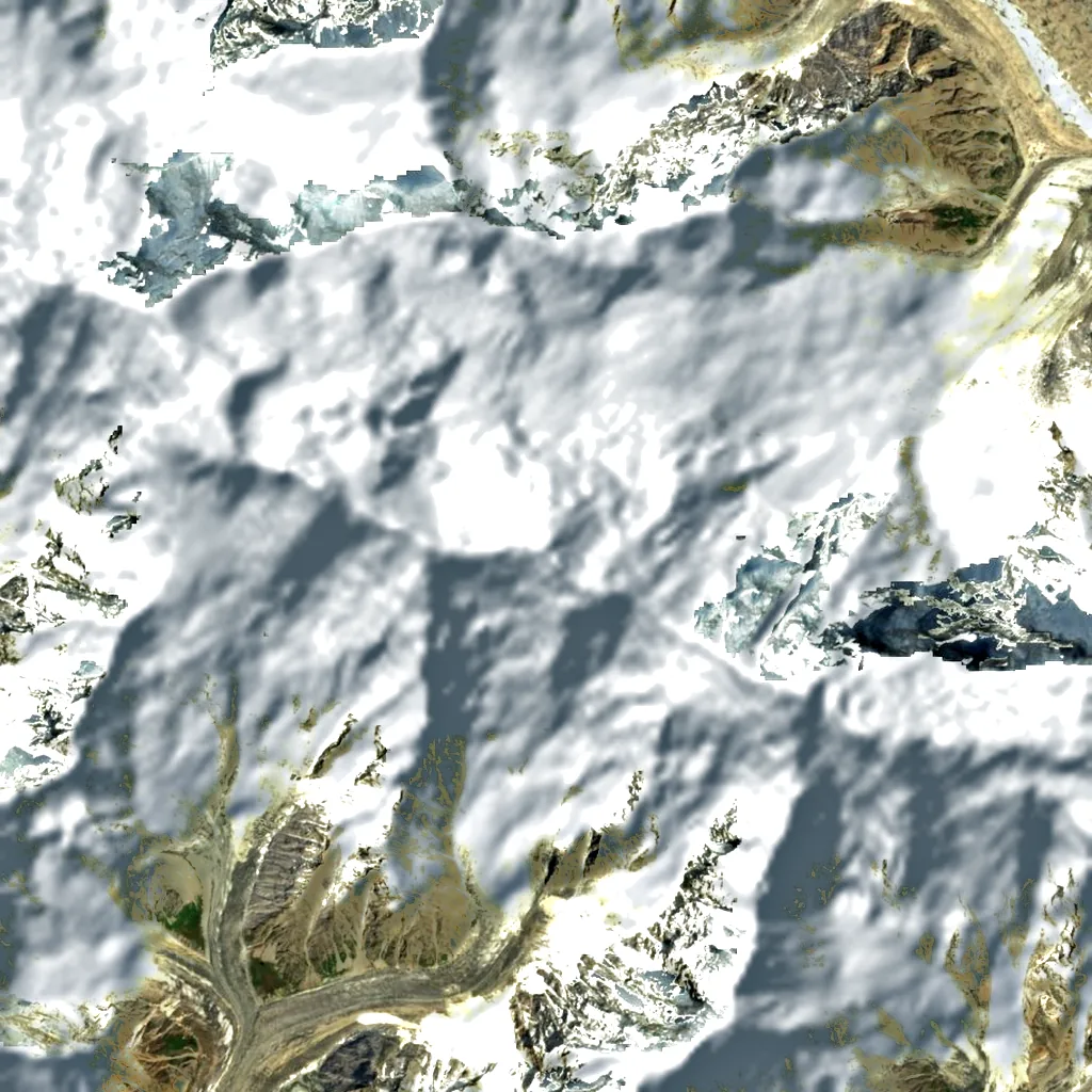 Muchu Chhish seen from above (Sentinel-2)