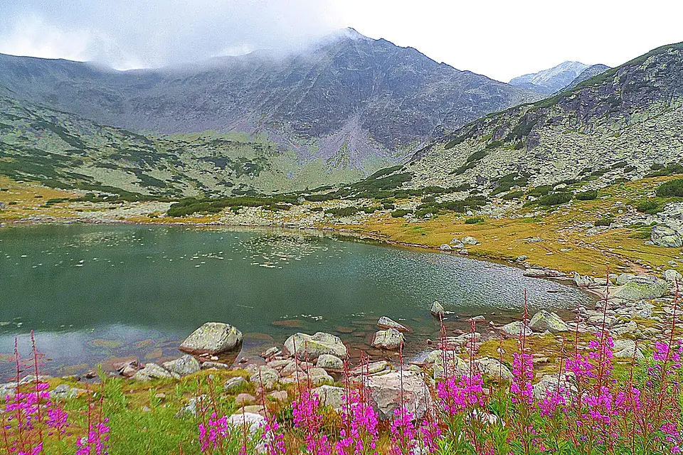 Rila mountain. Down Musala Lake.