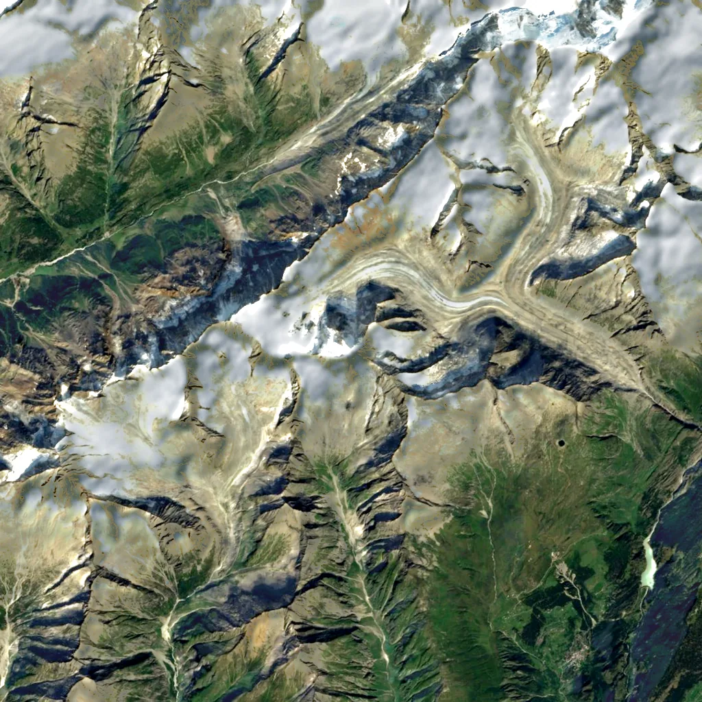 Nesthorn seen from above (Sentinel-2)