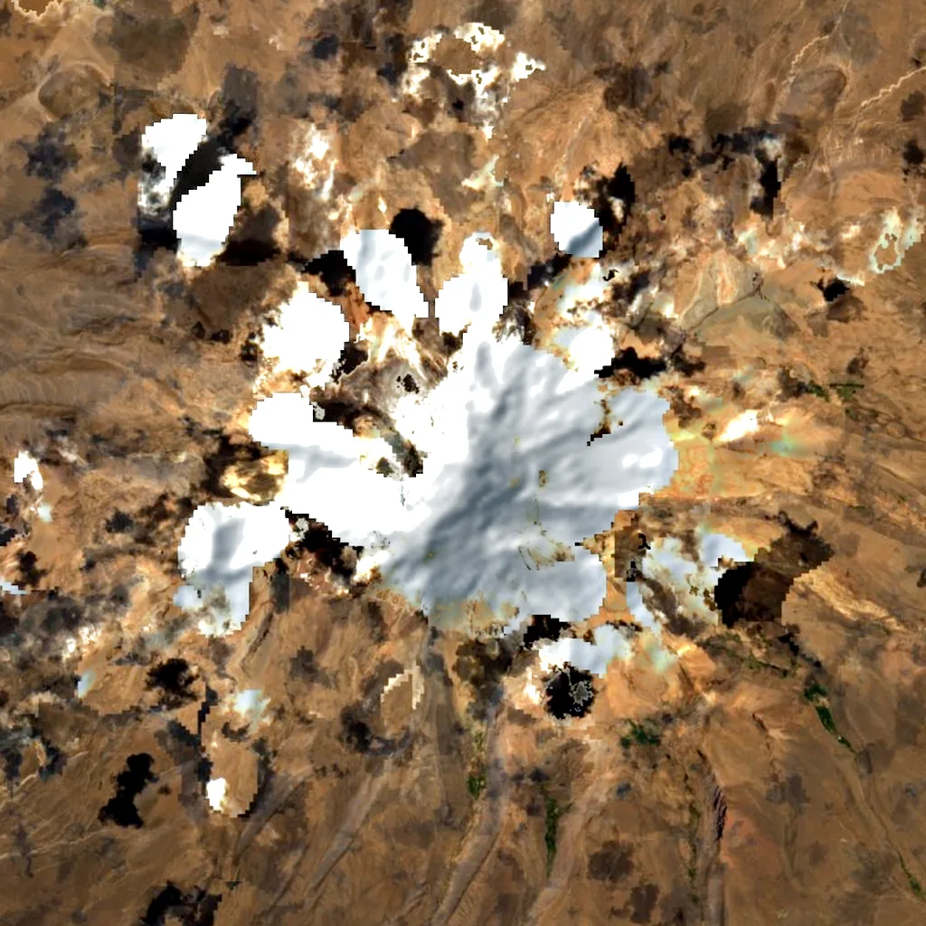Nevado Sajama seen from above (Sentinel-2)